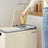 Step-Open Waste Bin - Metal - Cream - Dual Compartment with Soft Closure
