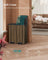 Dual Compartment Rubbish Bin - Stainless Steel - Dark Walnut - 60L Capacity with Carry Handles