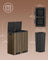 Dual Compartment Rubbish Bin - Stainless Steel - Dark Walnut - 60L Capacity with Carry Handles