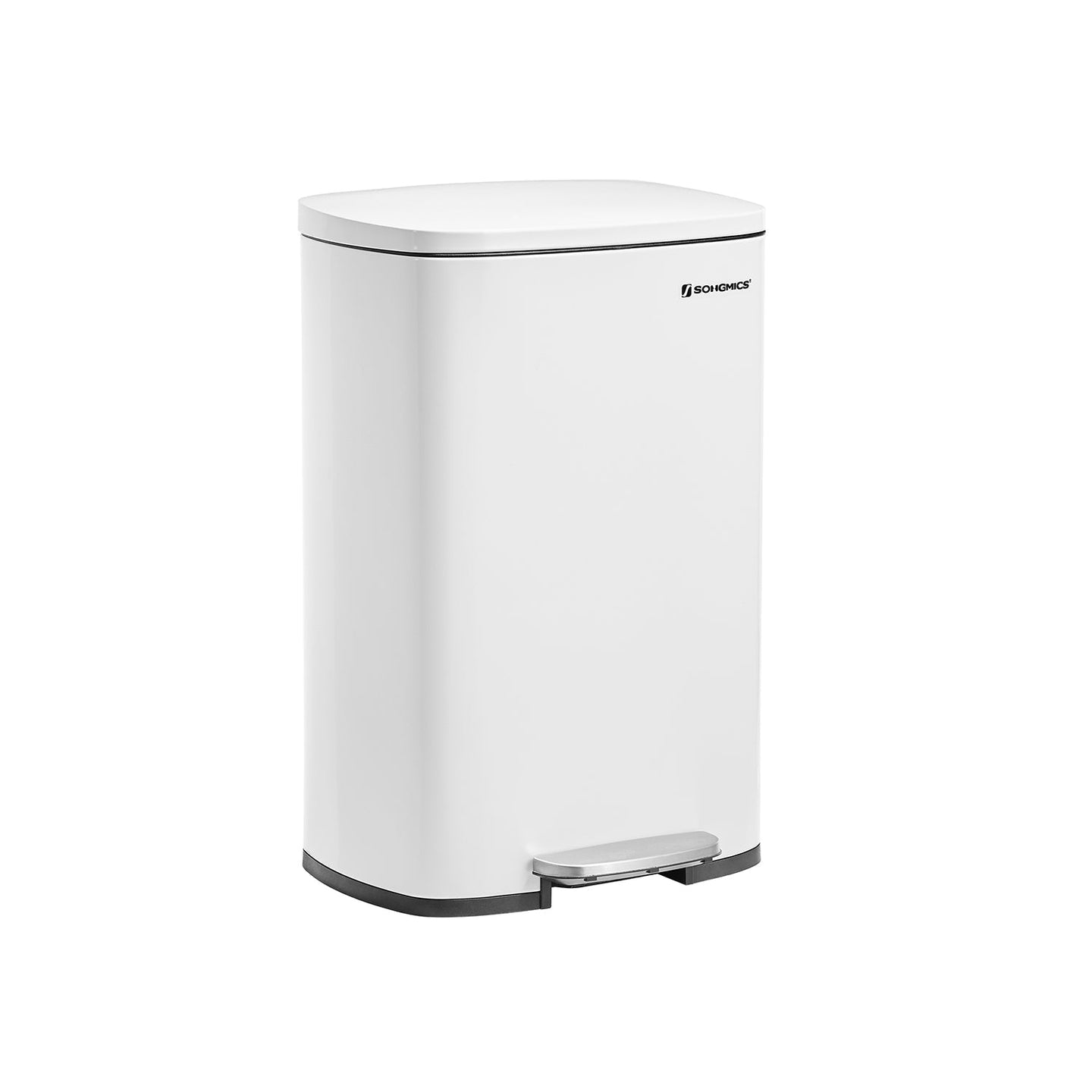 Pedal Kitchen Bin - Steel - Cloud White - 50L Capacity with Soft Close Inner Bucket