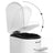 Slim Pedal Bin - Steel - Silver - 10L Capacity with Removable Inner Bucket and Slow Close Feature