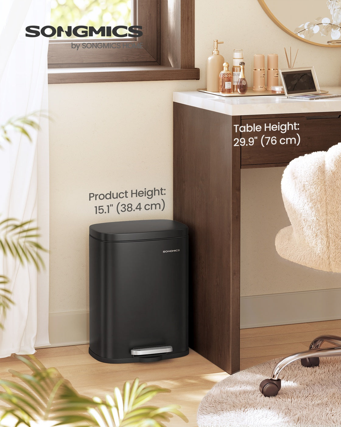 Kitchen Bin - With Pedal and Soft-Close Lid