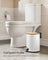 Small Waste Bin - Steel Bin and Plastic Inner Bucket - Cloud White