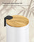 Small Waste Bin - Steel Bin and Plastic Inner Bucket - Cloud White