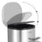 Step-Open Trash Can - Steel - Grey - 5L Capacity with Inner Bucket and Soft Closure