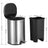 Step-Open Trash Can - Steel - Grey - 5L Capacity with Inner Bucket and Soft Closure