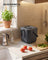 Compost Caddy - Odour-Proof with Lid and Strainer Basket - 24 x 20 x 19.5 cm