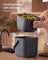 Compost Caddy - Odour-Proof with Lid and Strainer Basket - 24 x 20 x 19.5 cm