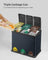 3-in-1 Rubbish Bin - Stainless Steel - Silver - 24 Litre Recycling Waste Separation System
