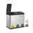 Rubbish Bin - Stainless Steel - Silver - 24 Litre with Pedal and Recycling Separation System