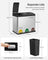 Rubbish Bin - Stainless Steel - Silver - 24 Litre with Pedal and Recycling Separation System