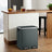 Double Kitchen Bin - Stainless Steel - Silver - Pedal Operation with Inner Classified Buckets