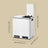 Double Kitchen Bin - Stainless Steel - Silver - Pedal Operation with Inner Classified Buckets