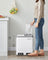 Dual Rubbish Bin - Stainless Steel - White - 30 L Capacity with Inner Classified Bins