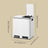 Double Kitchen Bin - Stainless Steel - Silver - Pedal Operation with Inner Classified Buckets