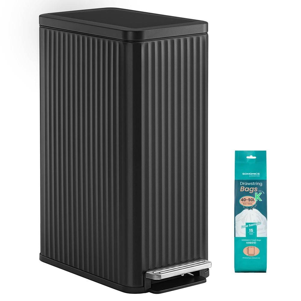 Kitchen Bin - With Pedal and Soft-Close Lid - 47.6 x 26.3 x 62.4 cm