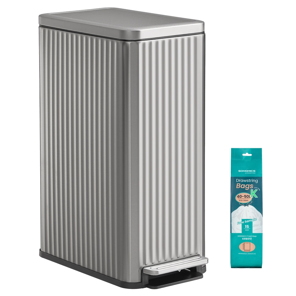 Kitchen Bin - With Pedal and Soft-Close Lid - 47.6 x 26.3 x 62.4 cm