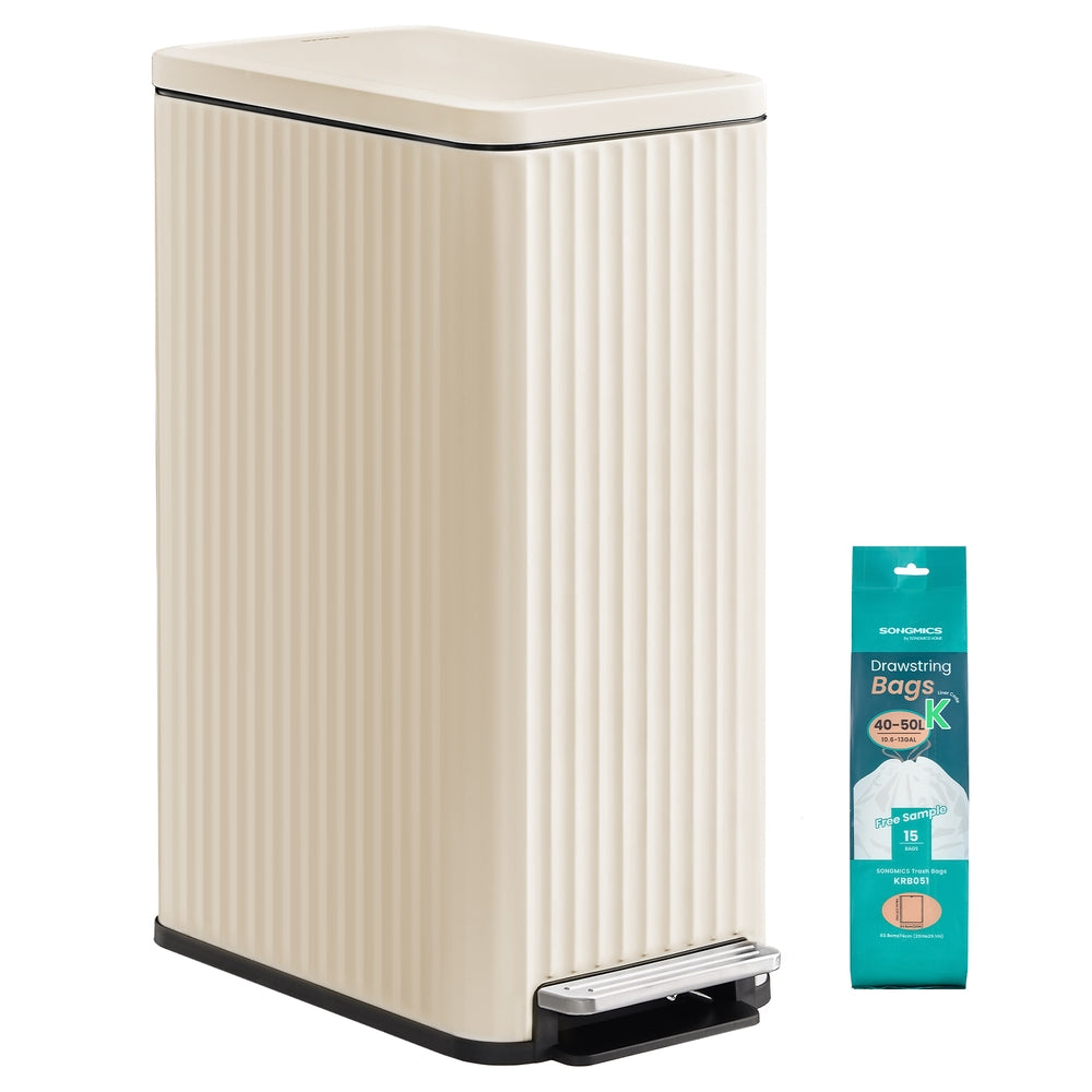 Kitchen Bin - With Pedal and Soft-Close Lid - 47.6 x 26.3 x 62.4 cm