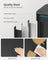 Metal Step Rubbish Bin - Black - Dual Compartment with Hinged Lid and Soft Closure