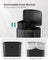 Metal Step Rubbish Bin - Black - Dual Compartment with Hinged Lid and Soft Closure
