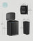 Metal Step Rubbish Bin - Black - Dual Compartment with Hinged Lid and Soft Closure