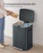 Dual Compartment Trash Can - Metal - Greenish-Grey - Soft Closure