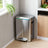Kitchen Bin - Metal - White - Dual Compartment with Soft Close and Plastic Inner Buckets