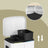 Kitchen Bin - Metal - White - Dual Compartment with Soft Close and Plastic Inner Buckets