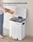 Dual Trash Can - Metal - White - Dual Compartments with Soft Closure and Airtight Design