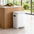 Kitchen Bin - Metal - White - Dual Compartment with Soft Close and Plastic Inner Buckets