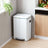 Kitchen Bin - Metal - White - Dual Compartment with Soft Close and Plastic Inner Buckets