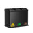 Recycling Bin - Stainless Steel - Silver - 45 Litre Waste Separation System with Three Detachable Compartments