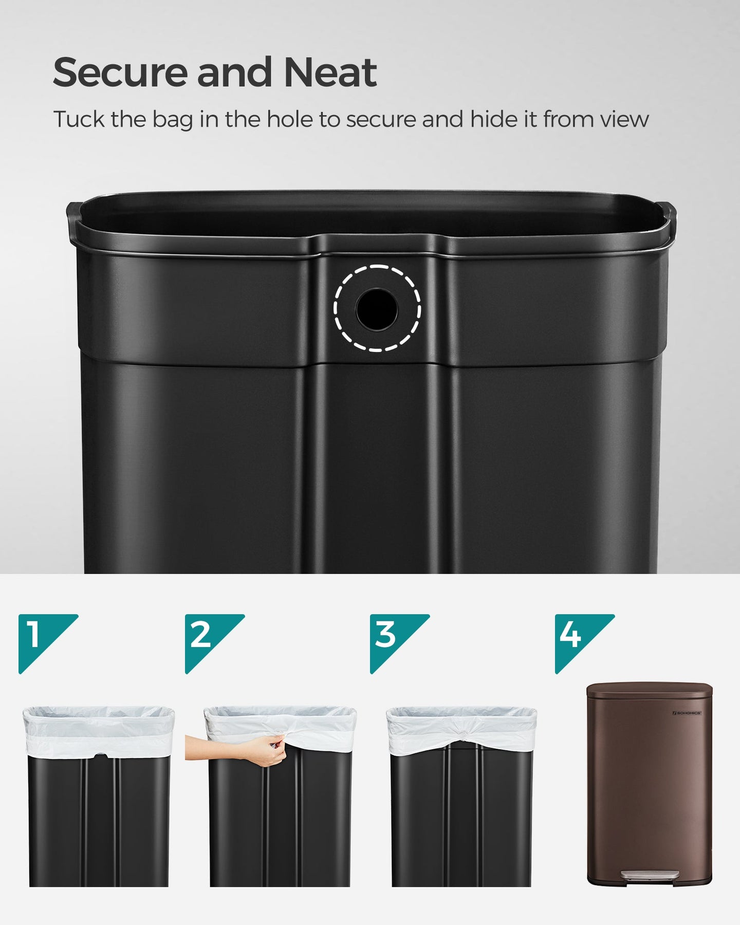 Step-On Pedal Bin - Steel - Sand Beige - 50L Capacity with Soft Close Feature