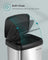 Metal Waste Pedal Bin - 68L - Silver - Tall with Lid