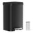 50L Metal Pedal Rubbish Bin - Silver - Large Capacity with Lid