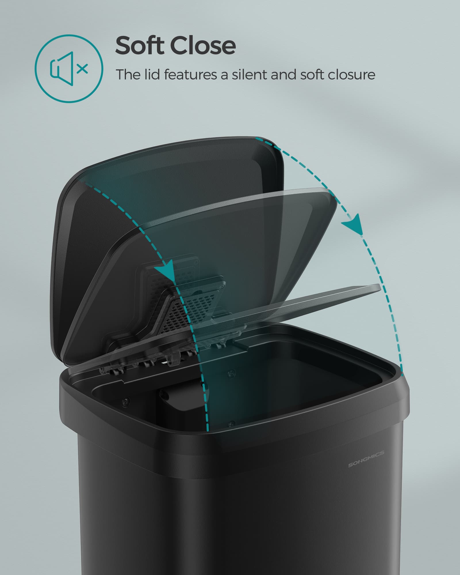 50L Metal Pedal Rubbish Bin - Silver - Large Capacity with Lid