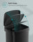 50L Metal Pedal Rubbish Bin - Silver - Large Capacity with Lid