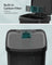 50L Metal Pedal Rubbish Bin - Silver - Large Capacity with Lid
