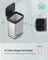50L Metal Pedal Rubbish Bin - Silver - Large Capacity with Lid