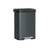 Metal Pedal Bin - 68L Capacity with Lid - Metal - Charcoal Grey and Black
