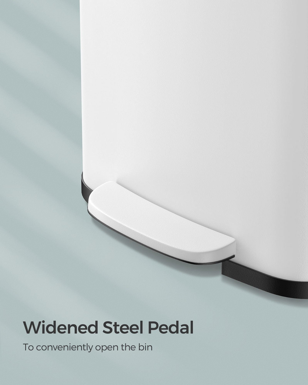 50L Metal Pedal Rubbish Bin - Silver - Large Capacity with Lid