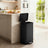 Large Step Waste Bin - Steel - Black - Soft Close Mechanism with Lid and 15 Liners Included