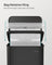 Large Steel Kitchen Bin - Black Finish - Soft Close Lid