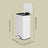 Large Step Waste Bin - Steel - White - 40L Capacity with Soft Close Mechanism