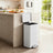 Large Step Waste Bin - Steel - White - 40L Capacity with Soft Close Mechanism