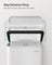 Kitchen Bin - Steel - White - 40L Capacity with Soft Close Lid