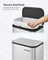 20L Steel Kitchen Trash Bin - Metallic Silver - Soft-Close Lid