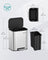 20L Steel Kitchen Trash Bin - Metallic Silver - Soft-Close Lid
