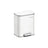 20L Kitchen Bin - Steel - Cloud White - Soft-Close Lid and Wide Non-Slip Pedal