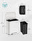 20L Kitchen Bin - Steel - Cloud White - Soft-Close Lid and Wide Non-Slip Pedal